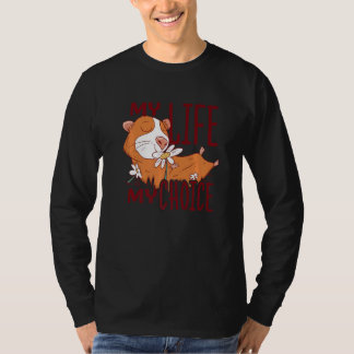 T-shirt Ma Vie Mon Choix Amoureux de Cobayes Animaux Anima