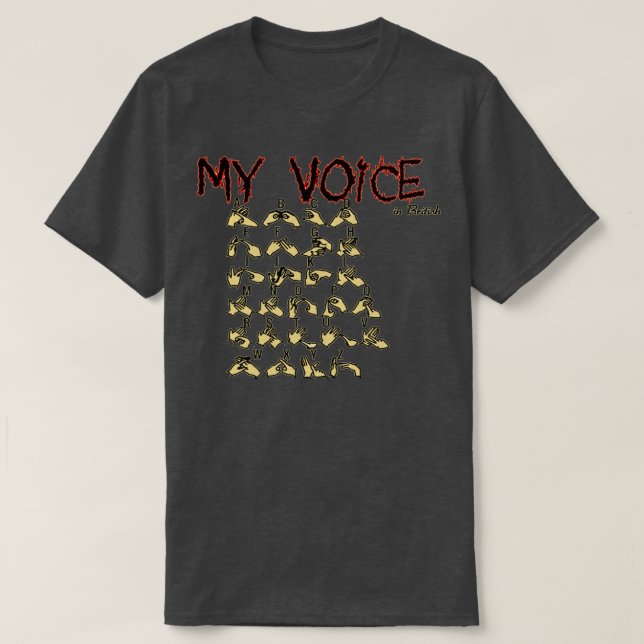 T-shirt Ma voix en Angleterre (Design devant)