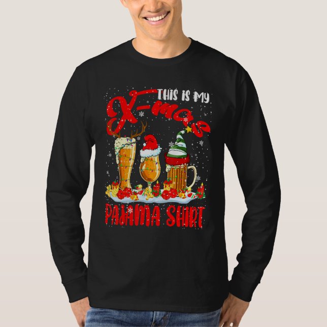 T-shirt Ma X Mas Chemise Pyjama Xmas Père Noël Reindeer El (Devant)