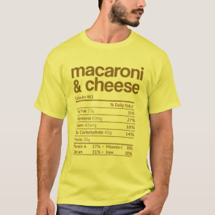T-shirt Mac et fromage Nutrition amusante Thanksgiving Mac