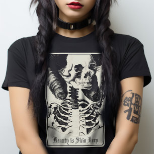 T-shirt Macabre Skeleton Skull Beauté Tarot Victorian Goth