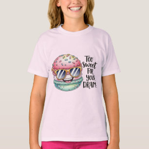 T-shirt Macaron en lunettes noires, par Natasha Us