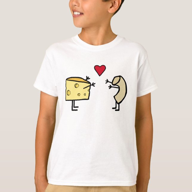 T-shirt Macaroni et fromage Love (Devant)