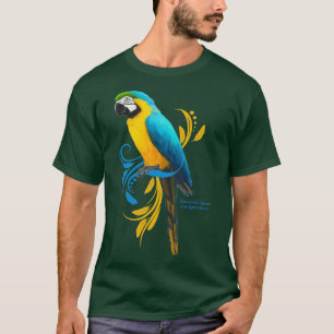 T-shirt Macaw bleu et or 2