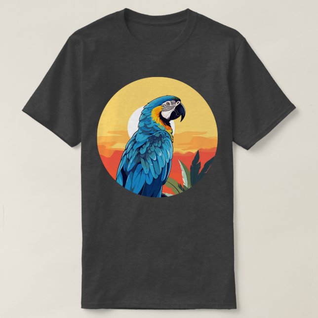 T-shirt Macaw bleu et or 20 (Design devant)