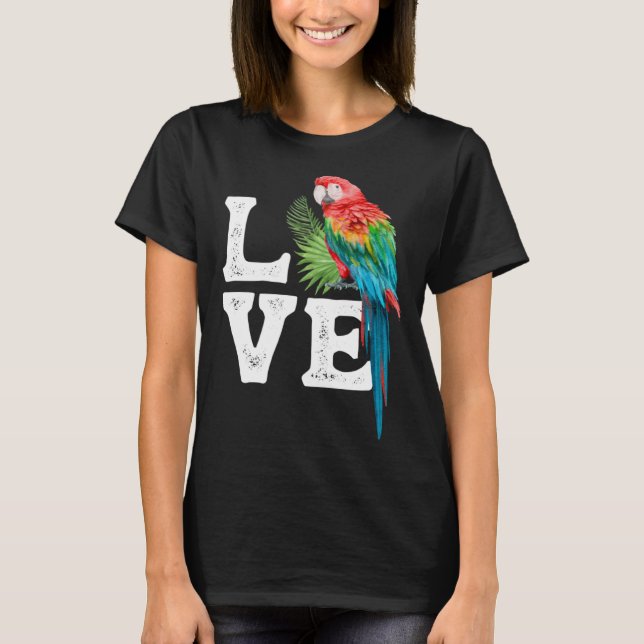 T-shirt Macaw   Parrot Owner Tee Parrot Artwork (Devant)