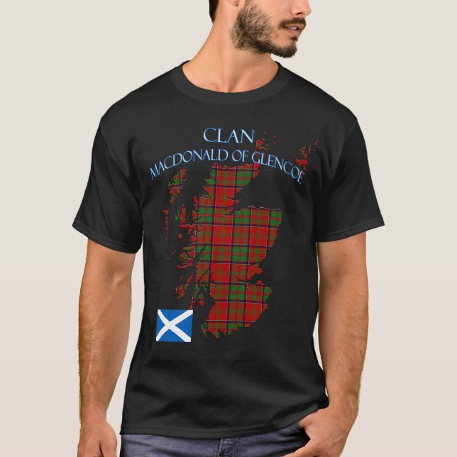 T-shirt MacDonald du clan écossais Glencoe Tartan Scotland (Devant)