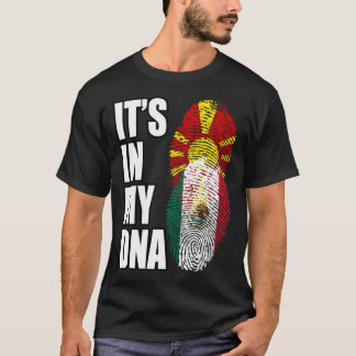 T-shirt Macédonien Et Mexicain Mélangent Un Drapeau D'ADN 