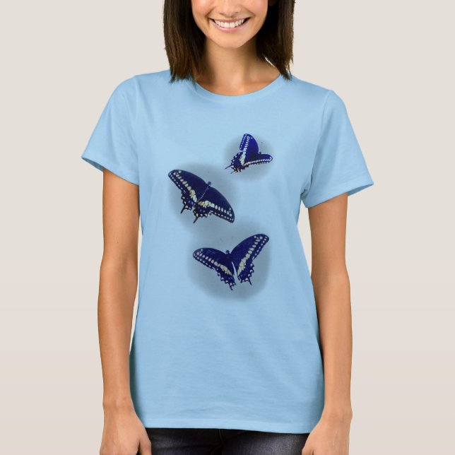 T-shirt Machaon trois noir (Devant)