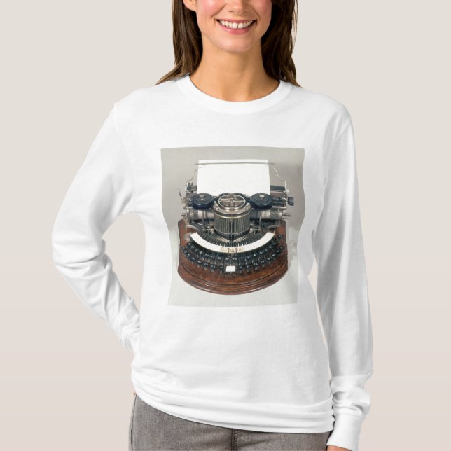 T-shirt Machine à écrire de Hammond, avec le clavier idéal (Devant)