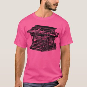 T-shirt Machine à écrire vintage - Noir