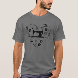 T-shirt Machine à égouts Coeur de silhouette pour égouts