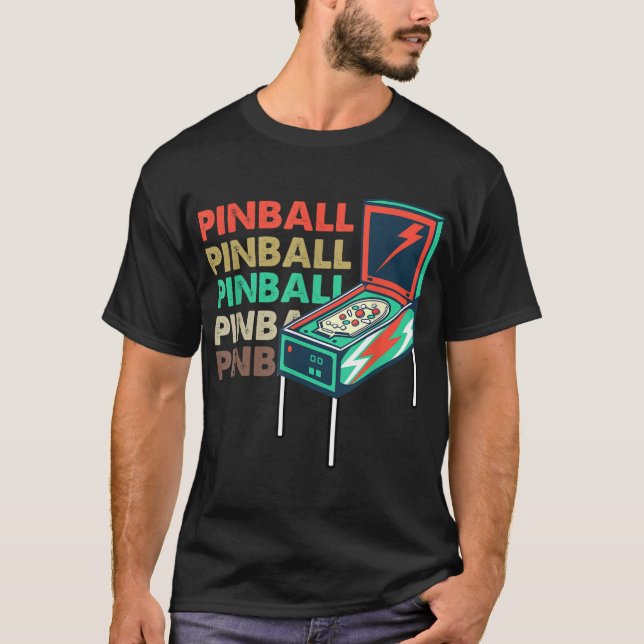 T-shirt Machine à Pinball Rétro Pinball Pinball (Devant)