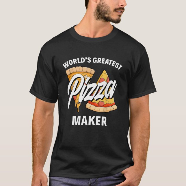 T-shirt Machine à pizza la plus grande au monde (Devant)