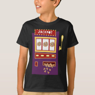 T-shirt Machine à sous Pizza Jackpot Drôle Jeux Pizza Pour