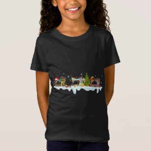 T-Shirt Machines à coudre Gnomes mignons Arbre de Noël Cou