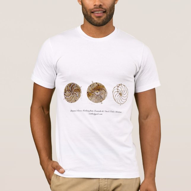 T-shirt Machines de mouvement perpétuel de Leonardo da (Devant)