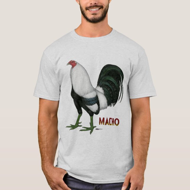 T-shirt Macho Duckwing de coq de combat (Devant)