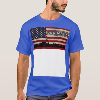 T-shirt Mack DE358 Destroyer Escort Ship Diagram USA Ameri