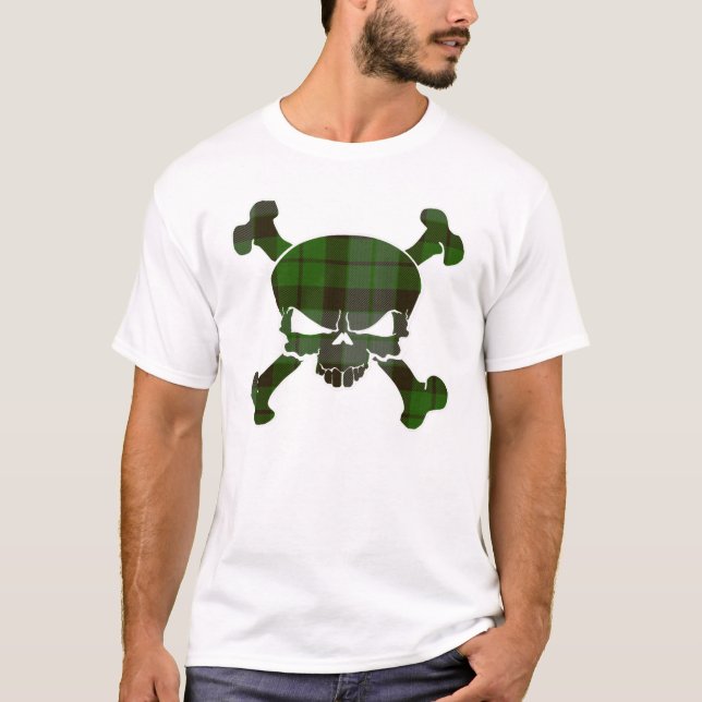 T-shirt MacKay Tartan Crâne sans bannière (Devant)