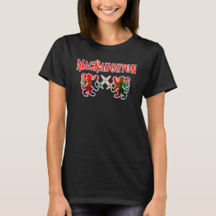T-shirt MacNaughton clan écossais Famille Kilt Tartan Lion