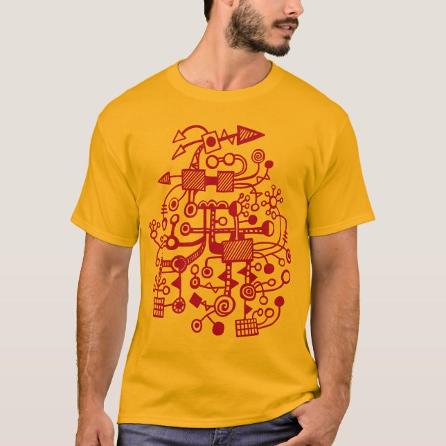 T-shirt Macrocosme microcosme - Violet (Devant)
