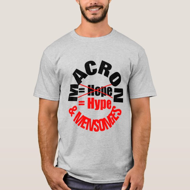 T-shirt MACRON Hype and Lie MENSONGES Button (Devant)
