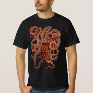 T-shirt Macropus de pieuvre vintage, Animaux aquatiques ma