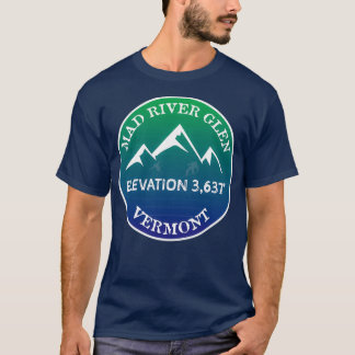 T-shirt Mad River Glen Mountain Vermont Domaine skiable Sn