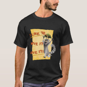 T-shirt Madagascar Julien Move It Text Poster