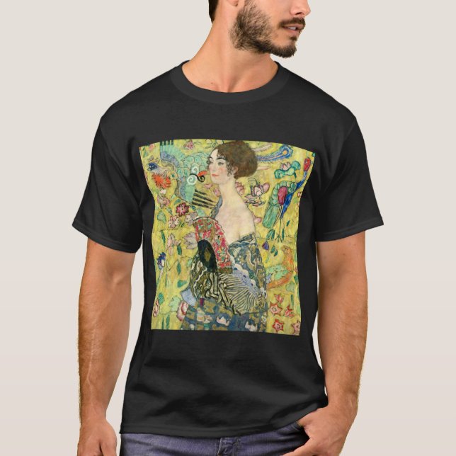 T-shirt Madame avec la fan - Gustav Klimt (Devant)