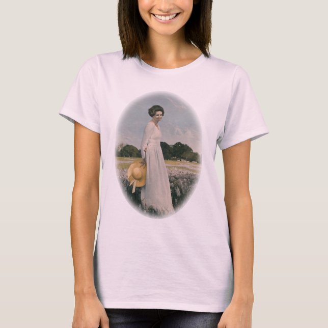 T-shirt Madame Bird Johnson - Aaron Shikler (1978) (Devant)