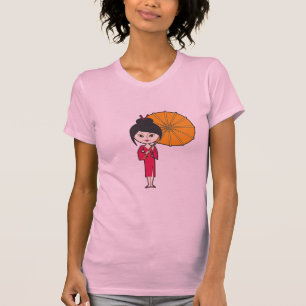 T-shirt Madame de geisha de bande dessinée