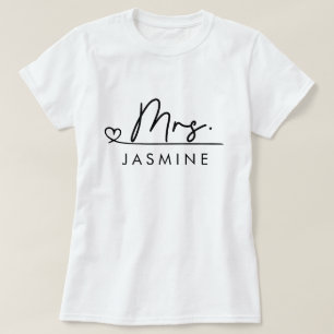 T-shirt Madame Écriture Personnalisée De Mariage