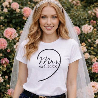 T-shirt Madame Femme au Foyer Lune de Miel Mariage Récent 
