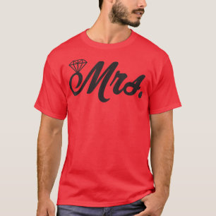 T-shirt Madame Femme Mariée Épouse Fiançailles Lune de Mie