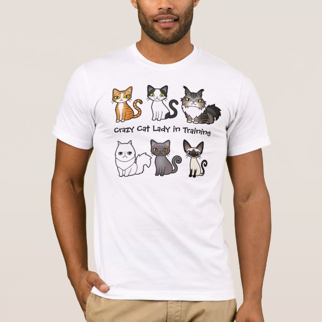 T-shirt Madame folle de chat dans la formation (concevez (Devant)