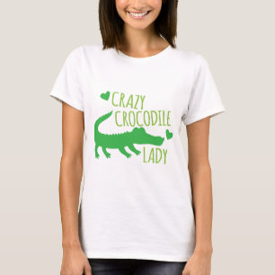 T-shirt Madame folle de crocodile