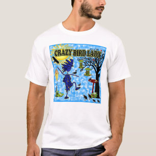 T-shirt Madame folle Design d'oiseau