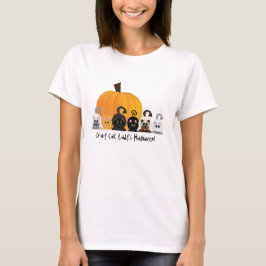 T-shirt Madame folle Halloween de chat