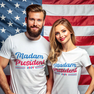 T-shirt Madame la Présidente Kamala Harris Élection typogr