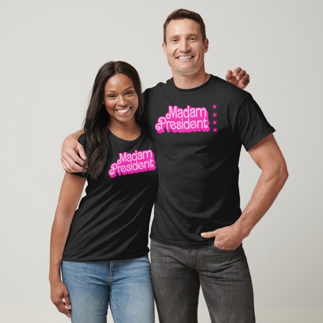 T-shirt "Madame la Présidente" Logo rose - Retro (Unisexe)