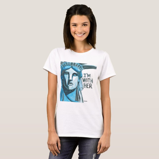 T-shirt Madame Liberty - je suis avec elle (Devant entier)