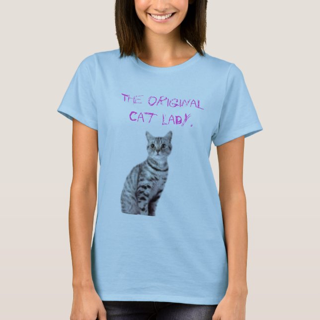 T-shirt Madame originale de chat (Devant)