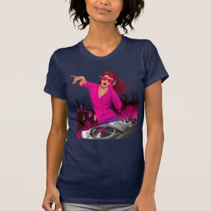 T-shirt Madame rose fabuleuse DJ