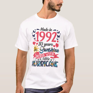 T-shirt Made In 1992 30 Years of Being Sunshine 30th Birth