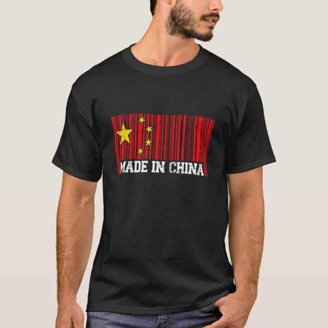 T-shirt Made In China Chinese Flag (Devant)