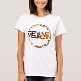 T-shirt Made with Melanin Black Girl Magic Afro Beauty