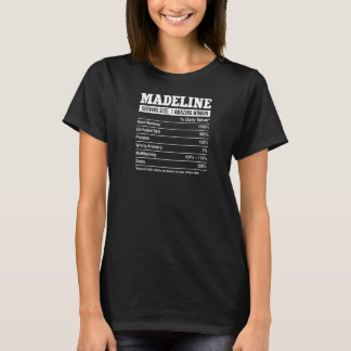 T-shirt Madeline Nutrition Facts Nom personnalisé Personna