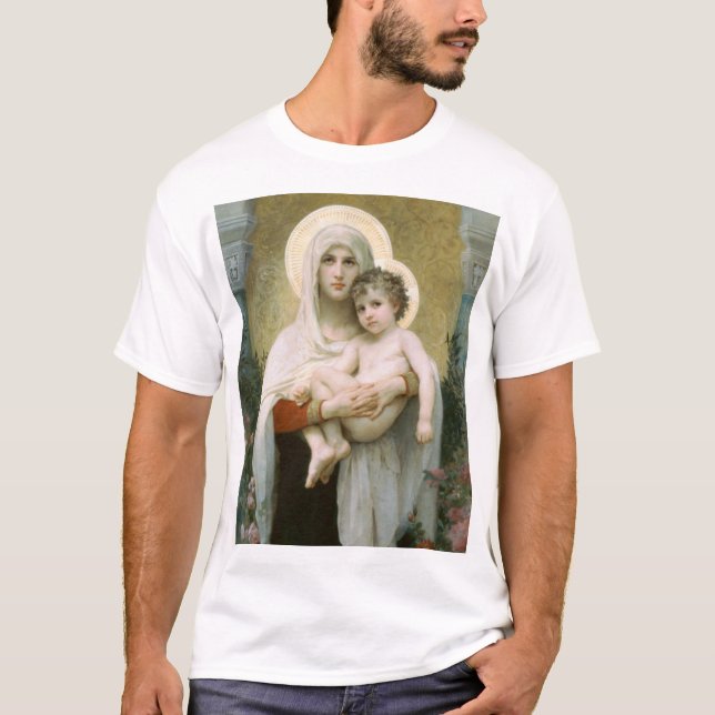 T-shirt Madonna des roses FONCÉS (Devant)
